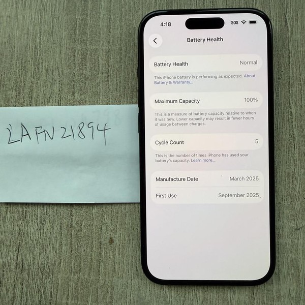 Apple iPhone 15 - AT&T, 128 GB, Black, A2846