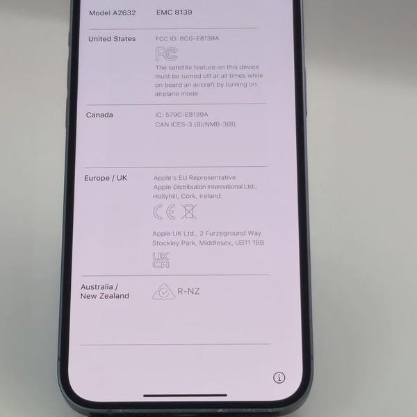 Apple iPhone 14 Plus - Unlocked, Blue, 128 GB, A2632