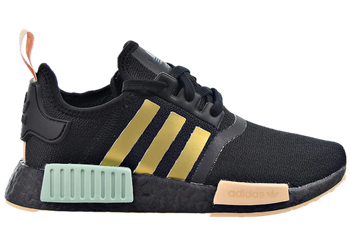 adidas NMD R1 Black Gold Metallic Halo Amber (Women's) for sale