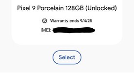 Good
													Google Pixel 9 - Unlocked, Porcelain, 128 GB, 12 GB, G2YBB, photo 3 of 13