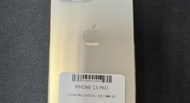 Good
													Apple iPhone 13 Pro - Unlocked, Gold, 128 GB, A2483, photo 1 of 6