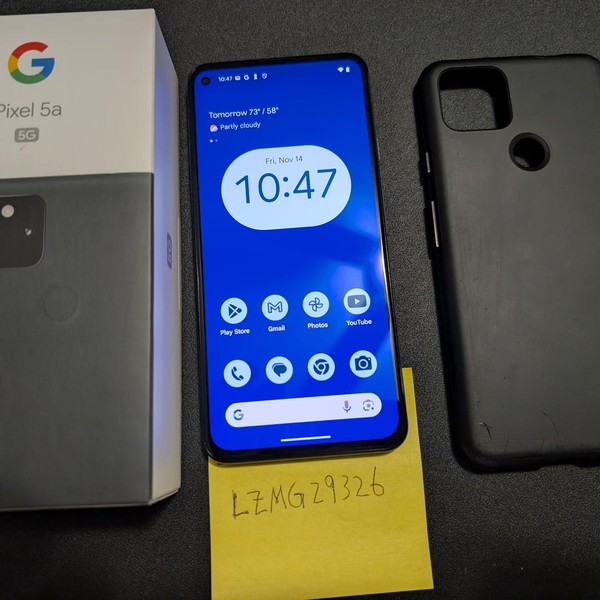 Google Pixel 5a 5G - Unlocked, 128 GB, Black, 6 GB