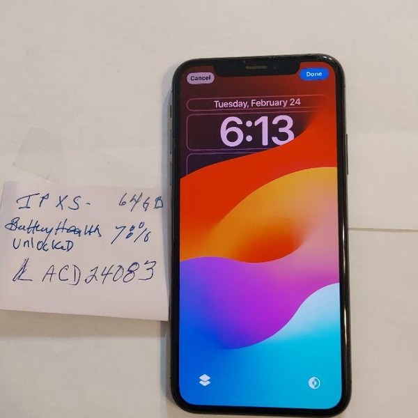 Apple iPhone Xs - Unlocked, 64 GB, Gray, A1920