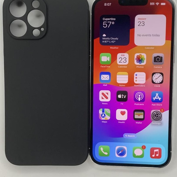 Apple iPhone 13 Pro Max - Unlocked, 256 GB, Silver, A2484