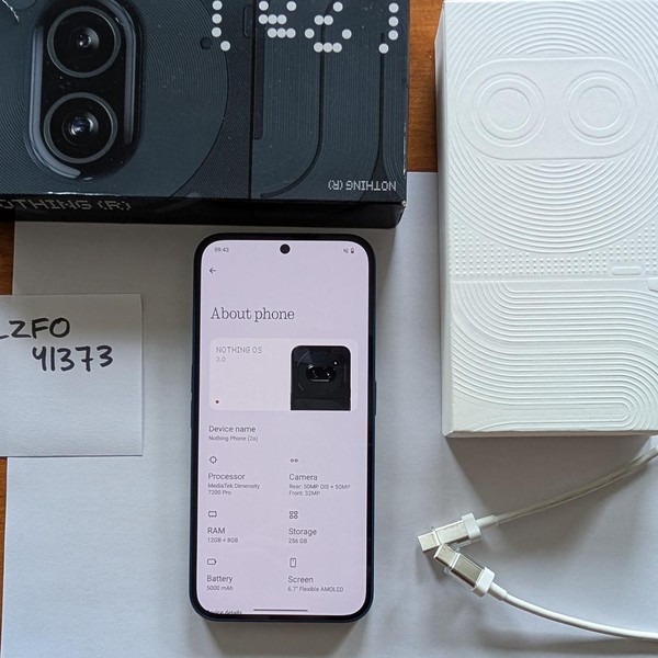 Nothing Phone (2a) - Unlocked, 256 GB, Gray, 12 GB