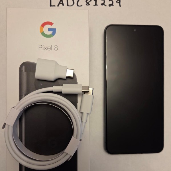 Google Pixel 8 - Unlocked, 128 GB, Obsidian, 8 GB, G9BQD, Sub-6 5G
