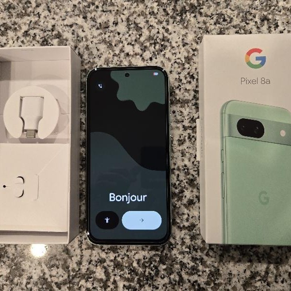 Google Pixel 8a - Unlocked, 128 GB, Aloe, 8 GB, GKV4X, Sub-6 5G