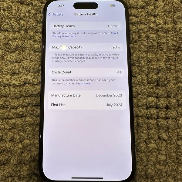 Apple iPhone 15 - Unlocked, 256 GB, Black, A2846