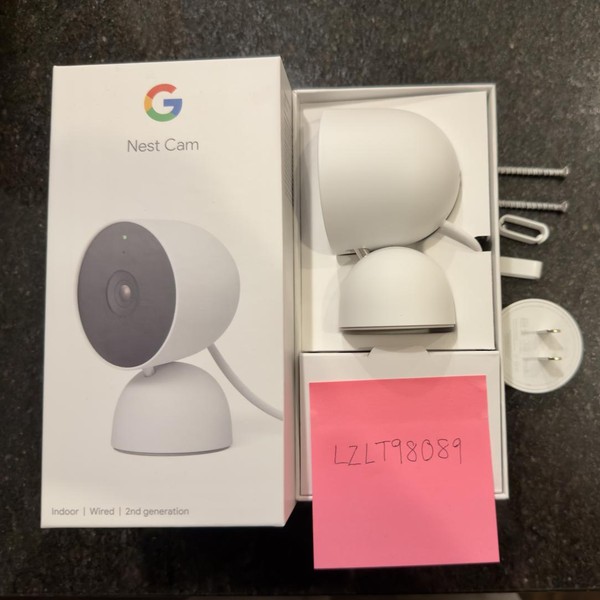 Google Nest Cam (Indoor) 2nd Gen - Snow, Wired