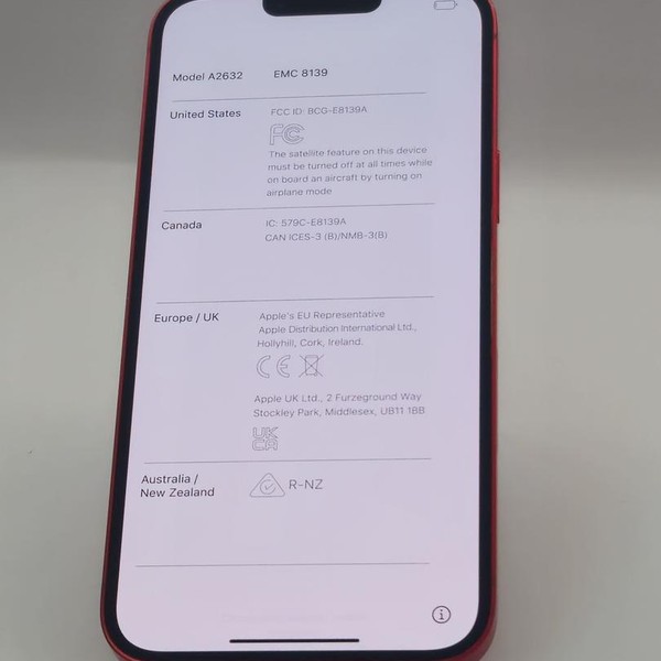 Apple iPhone 14 Plus - Unlocked, 128 GB, Red, A2632