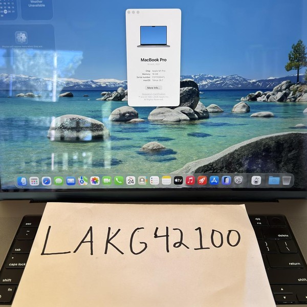 MacBook Pro 2021 - 16 inch - 512 GB, Silver, 16 GB, Apple M1 Pro 10-core
