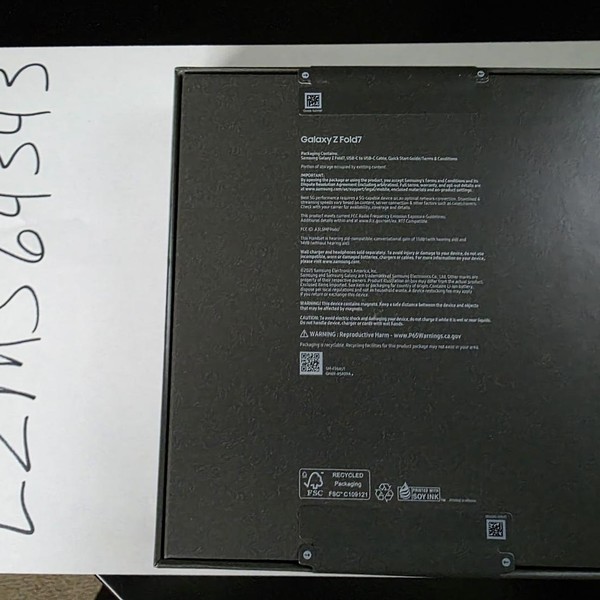 Samsung Galaxy Z Fold7 - Unlocked, 256 GB, Jetblack, 12 GB, SM-F966U1