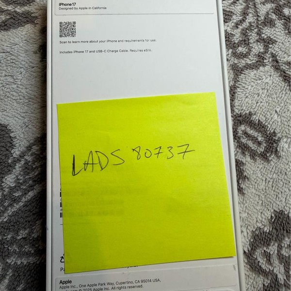 Apple iPhone 17 - AT&T, 256 GB, White, A3258