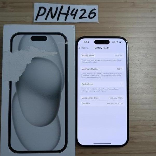 Apple iPhone 15 - Unlocked, 128 GB, Black, A2846