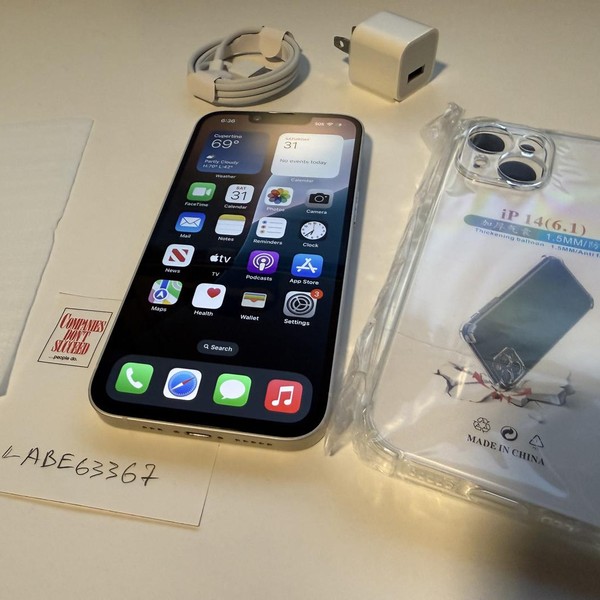 Apple iPhone 14 - Unlocked, 128 GB, Starlight, A2649