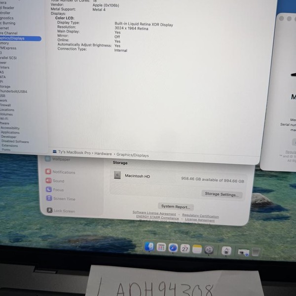 MacBook Pro Late 2023 (M3) - 14 inch - 1 TB, Black, 36 GB, Apple M3 Pro 12-core, 18-core GPU