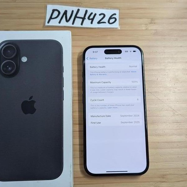 Apple iPhone 16 - Unlocked, 128 GB, Black, A3081