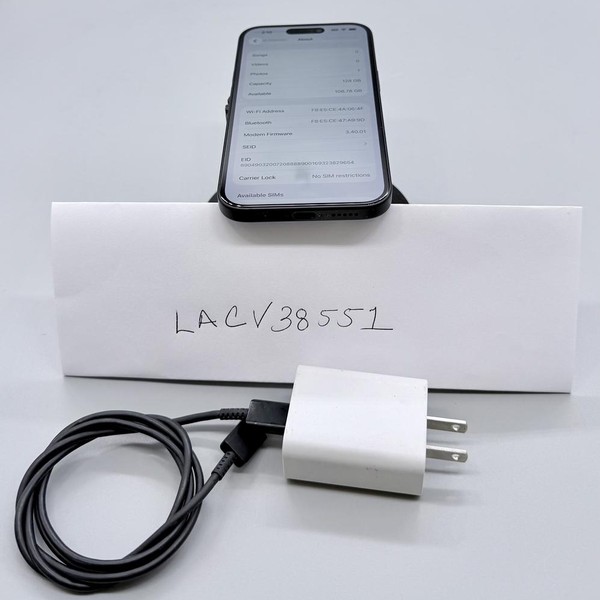 Apple iPhone 15 - Unlocked, 128 GB, Black, A2846