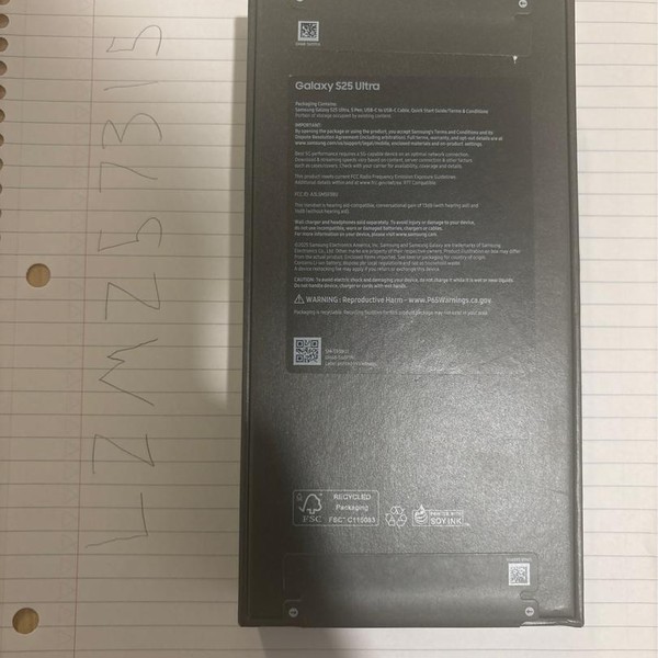 Samsung Galaxy S25 Ultra - Unlocked, 1 TB, Jetblack, 12 GB, SM-S938U1