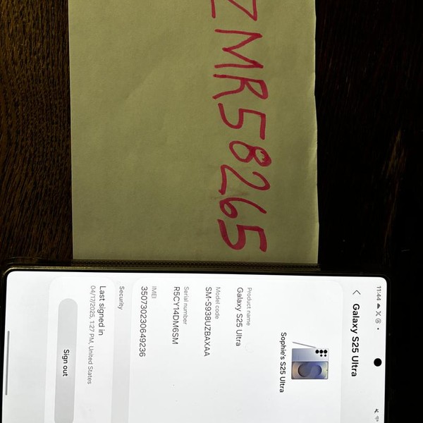 Samsung Galaxy S25 Ultra - Unlocked, 256 GB, Gray, 12 GB, SM-S938U1