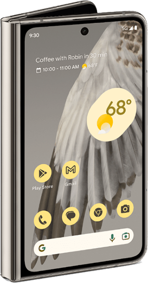 Google Pixel Fold - Unlocked, 256 GB, Porcelain, 12 GB, G9FPL