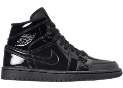 Jordan 1 Mid SE Triple Black Patent (Women's) for sale
