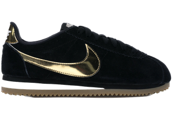 Nike Classic Cortez Black Metallic Gold Gum (Women's) for sale