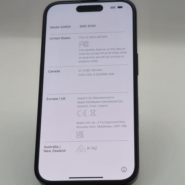 Apple iPhone 14 Pro - AT&T, 128 GB, Black, A2650