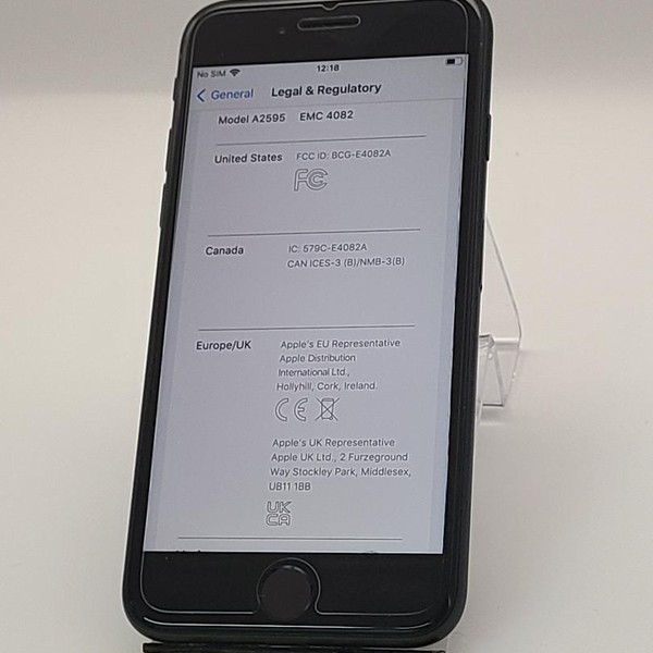 Apple iPhone SE 3rd Gen 2022 - AT&T, 64 GB, Midnight, A2595