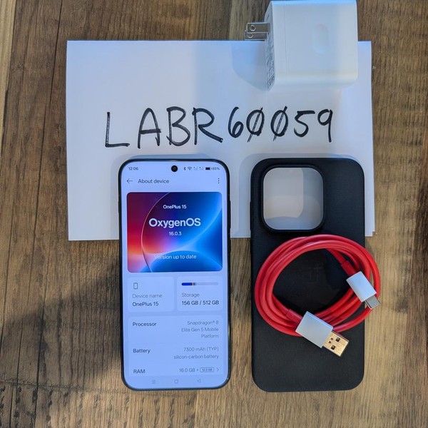 OnePlus 15 - Unlocked, 512 GB, Infinite Black, 16 GB