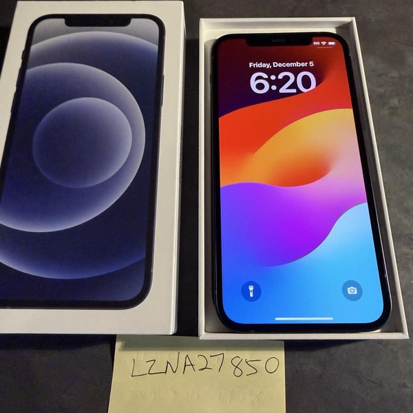 Apple iPhone 12 - Unlocked, 64 GB, Black, A2172