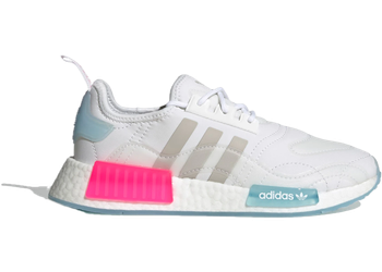 adidas NMD R1 White Halo Blue Shock Pink (Women's) for sale