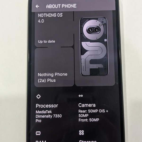 Nothing Phone (2a) Plus - Unlocked, 256 GB, Black, 12 GB