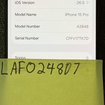 Good Apple iPhone 15 Pro - Unlocked, 256 GB, Black, A2848