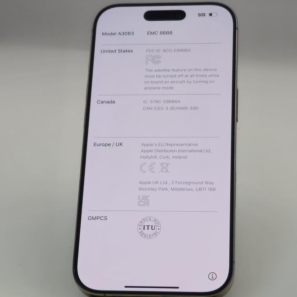 Apple iPhone 16 Pro - Unlocked, 256 GB, Natural, A3083