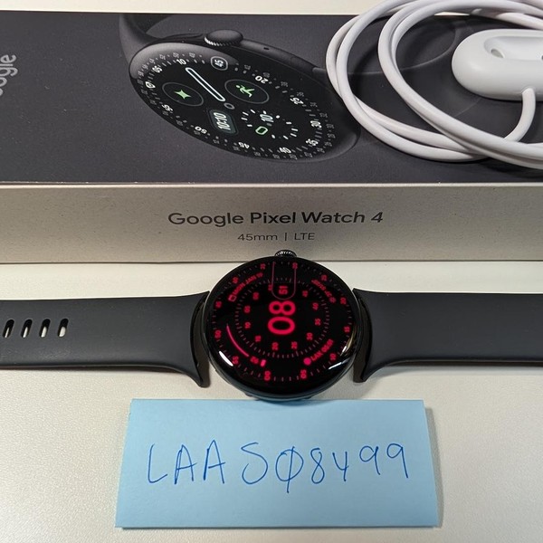 Google Pixel Watch 4 - Unlocked, Black, 45mm, LTE