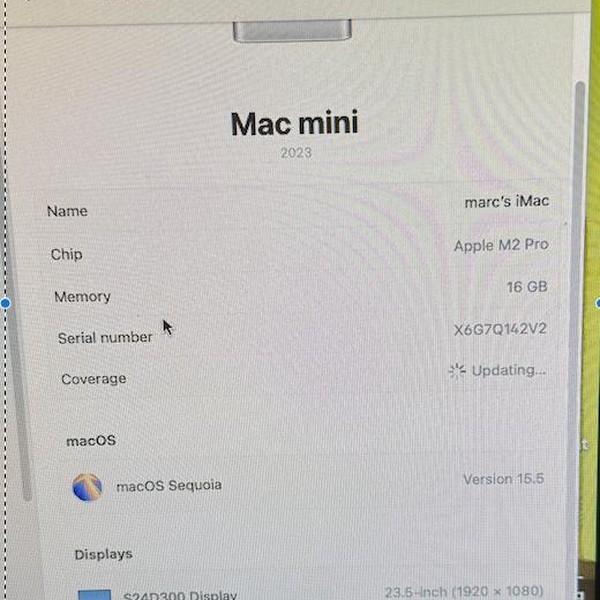 Mac mini 2023 - 512 GB, 16 GB, Apple M2 Pro 10-core, 1 Gigabit Ethernet