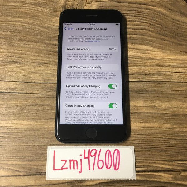 Apple iPhone SE 3rd Gen 2022 - T-Mobile, 64 GB, Midnight, A2595