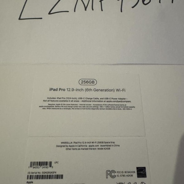 Apple iPad Pro 12.9 inch 6th Gen 2022 - Wi-Fi, 256 GB, Gray