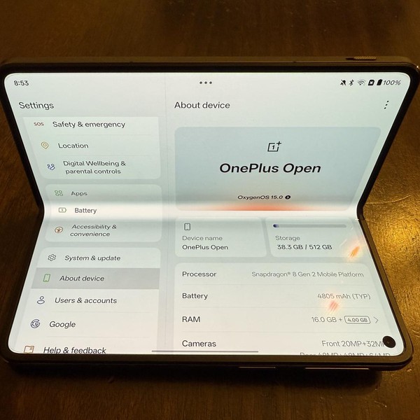 OnePlus Open - Unlocked, 512 GB, Black, 16 GB