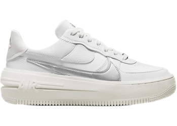 Nike Air Force 1 PLT.AF.ORM Summit White Metalic Silver (Women's) for sale