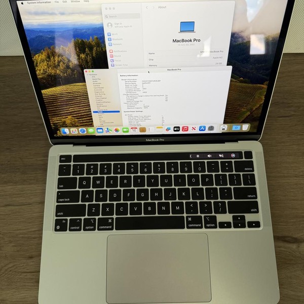 MacBook Pro 2022 - 13 inch - 1 TB, Silver, 24 GB, Apple M2