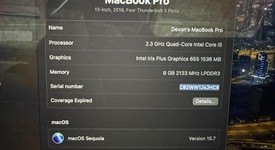 Good
													MacBook Pro 2018 (With Touch Bar) - 13" - I5, Gray, 256 GB, 8 GB, photo 5 of 8