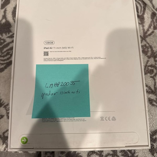 Apple iPad Air 11 inch (M3) 2025 - Wi-Fi, 128 GB, Gray, A3266