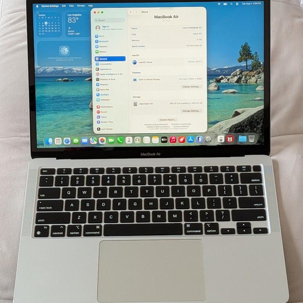 MacBook Air 2020 - 13 inch - 512 GB, Silver, 8 GB, Apple M1
