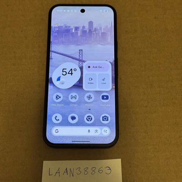 Google Pixel 9 - Unlocked, 128 GB, Obsidian, 12 GB, G2YBB