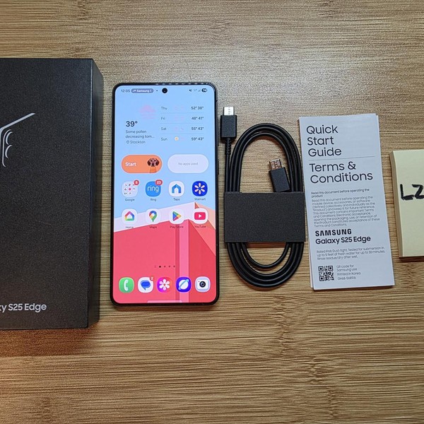 Samsung Galaxy S25 Edge - Verizon, Jetblack, 512 GB, 12 GB, SM-S937U