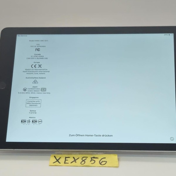 Apple iPad (6th Gen) - Unlocked, 32 GB, Gray, A1954