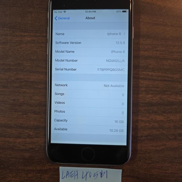 Apple iPhone 6 - Unlocked, 64 GB, Gray, A1549