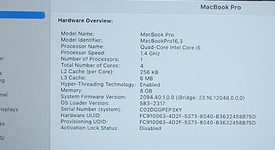 Good
													MacBook Pro 2020 - 13" - I5, Gray, 256 GB, 8 GB, photo 4 of 9